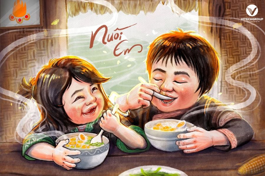 Phát tâm nuôi em cho 2 em nhỏ có hoàn cảnh đặc biệt