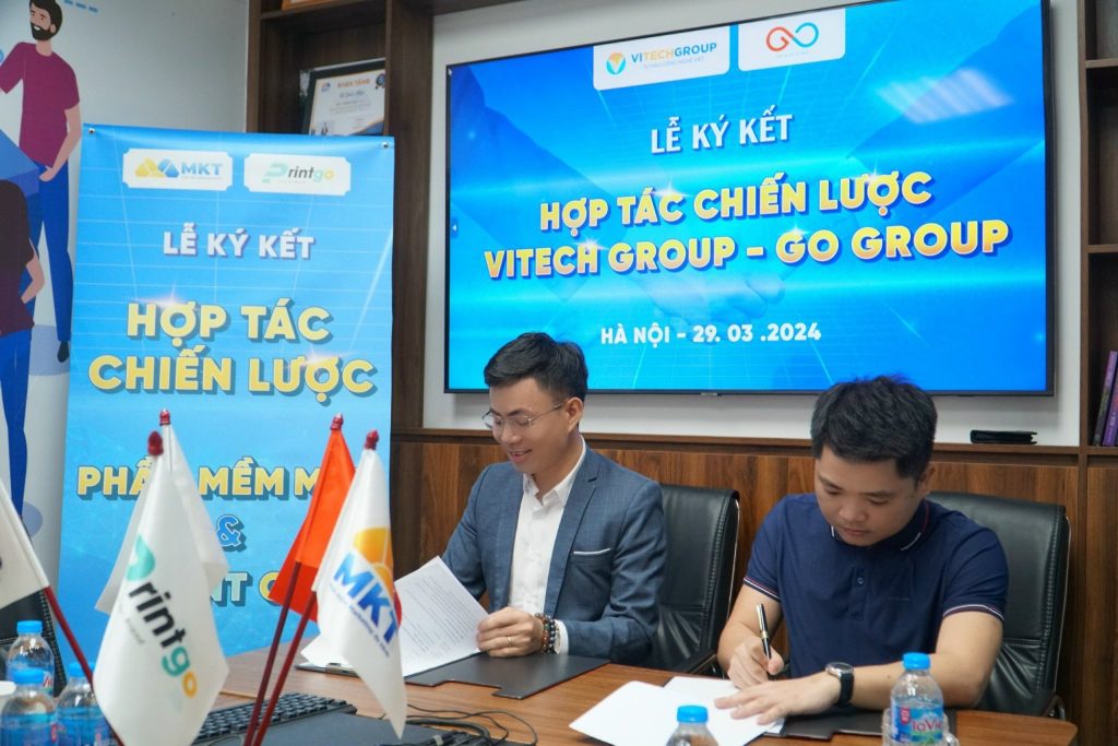 Lễ ký kết thỏa thuận hợp tác giữa công ty ViTech Group và công ty Go Group