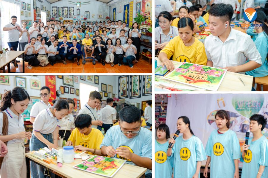 Các hoạt động giao lưu diễn ra tại buổi thiện nguyện