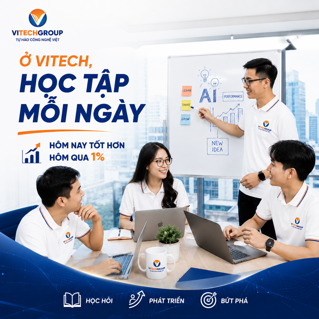 Văn hóa học tập tại ViTech Group – hôm nay tốt hơn hôm qua 1%